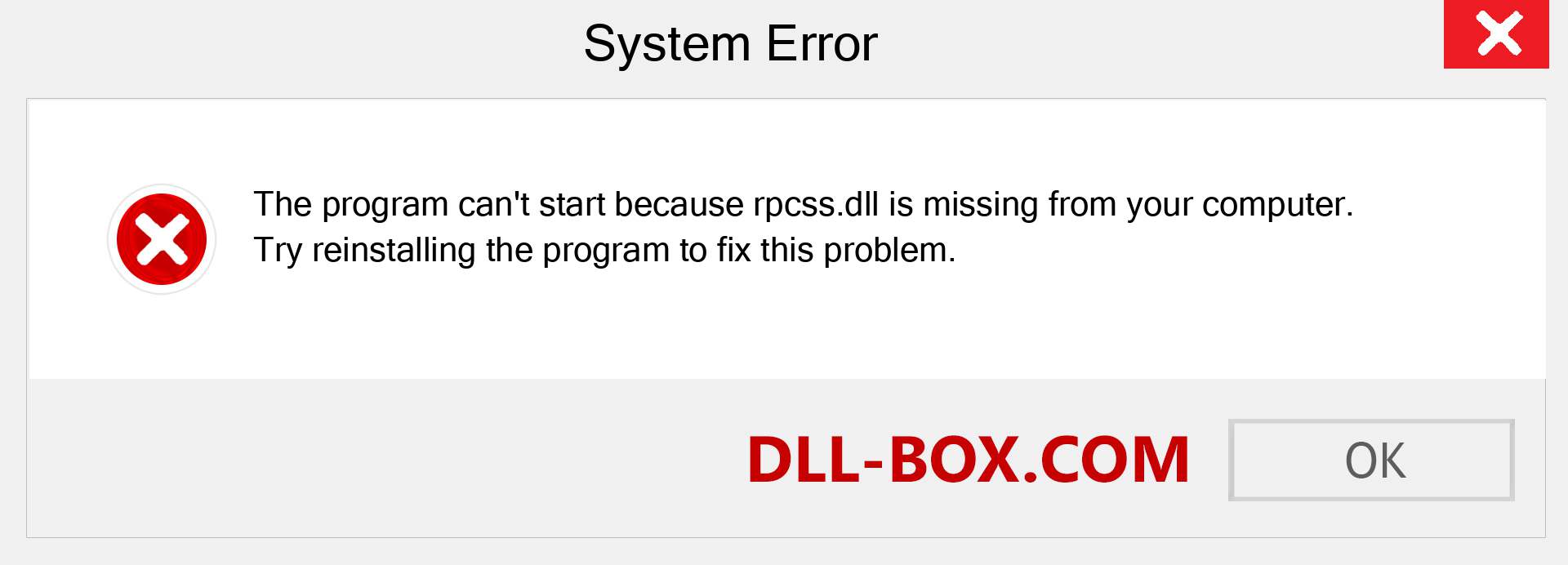  rpcss.dll file is missing?. Download for Windows 7, 8, 10 - Fix  rpcss dll Missing Error on Windows, photos, images